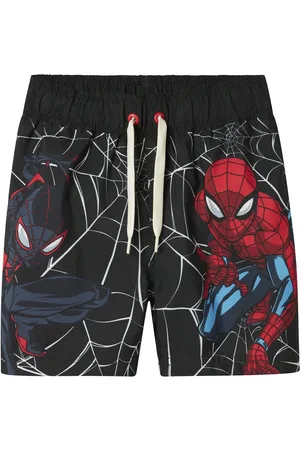 NAME IT Jongens lange zwemshorts nmmmave spiderman zwart