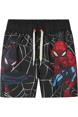 NAME IT Jongens lange zwemshorts nmmmave spiderman zwart