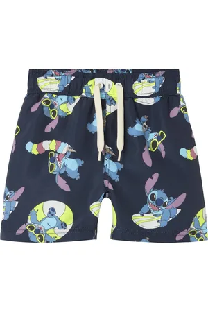 NAME IT Jongens lange zwemshorts nmmmic stitch donkerblauw