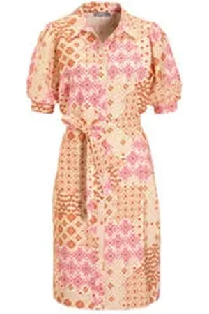 Geisha 57327-20. 445 dress fuchsia/orange/ecru