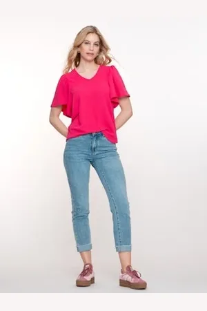 Geisha 51304-10 811 jeans turn-up stonewash denim