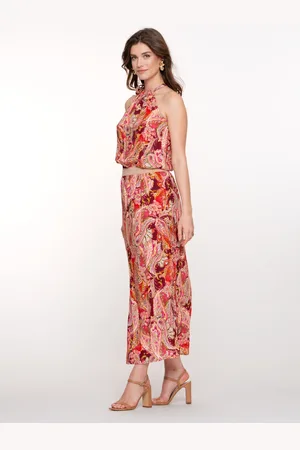 Geisha 57350-40 450 dress halter paisley red/green/gold