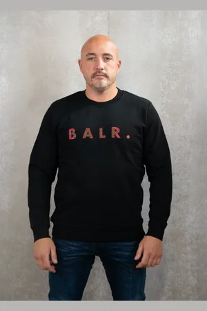 BALR. . monogram embro regular fit crewneck