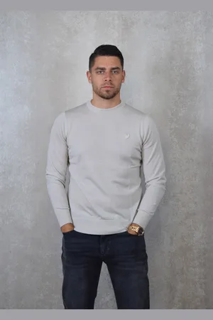 Lyle & Scott Tonal eagle merino crew neck jumper