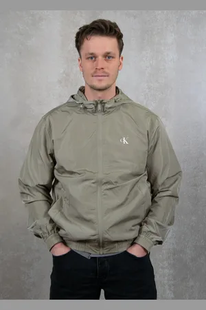 Calvin Klein Nylon hooded windbreaker