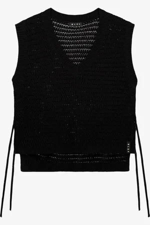 OLAF HUSSEIN W200702 open knit ve