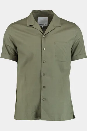 SUPPLY & CO Casual hemd korte mouw roan shirt ss structure 25107ro20/367 olive night