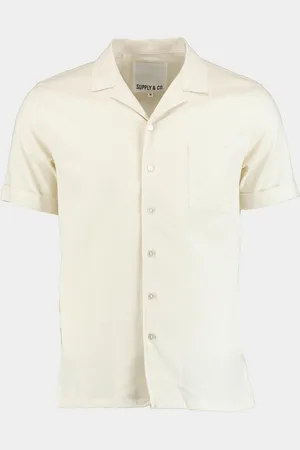 SUPPLY & CO Casual hemd korte mouw roan shirt ss structure 25107ro20/150 off-white