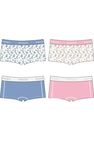 Pieces® Pclogo lady 4 pack bc