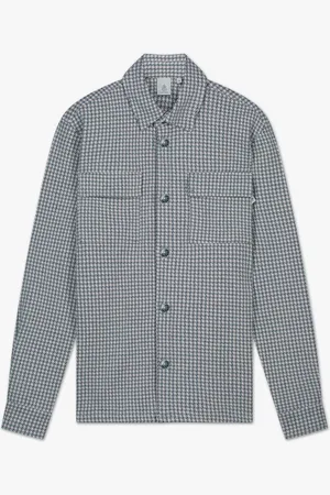 Law Of The Sea Cloud knitted check shirt