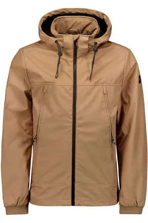 No Excess Zomerjas met capuchon middel lengte desert