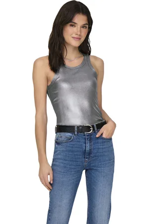 ONLY Onlsol life s/l glitter rib top jrs phantom/silver