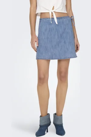ONLY Onlnoelle wrap skirt dnm yor