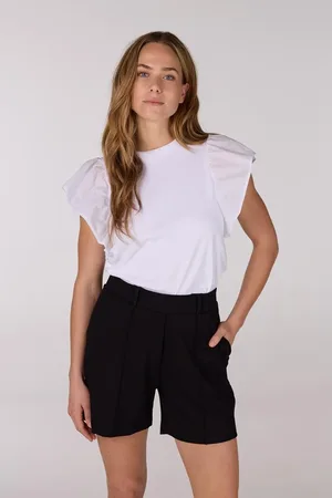 Jansen Amsterdam Felipa shirt co 129 ruffled cap sleeve