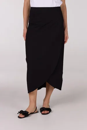 Jansen Amsterdam Falta rok v663 long wrap black