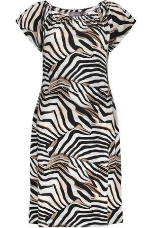 Geisha 57363-60 may dress elastic shoulder jersey aop