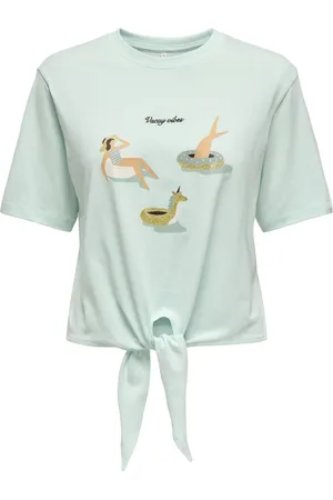 ONLY Onlbine life ss ladies top box jrs aqua