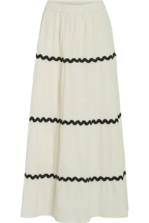 VILA Vimanda wavy hw maxi skirt dessin