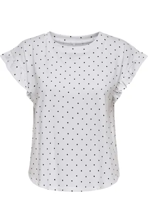 ONLY Onlgrape ss frill o-neck top jrs dessin