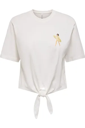 ONLY Onlbine life ss ladies top box jrs off-white