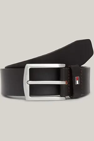 Tommy Hilfiger Denton leren riem met vlag op de lus