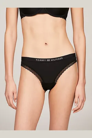 Tommy Hilfiger String met kant en ton-sur-ton logo