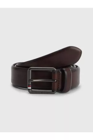 Tommy Hilfiger Heren Riemen - Leren riem met logogesp