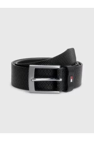 Tommy Hilfiger Heren Riemen - Adan leren riem met reliëf