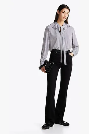 Tommy Hilfiger Zwarte mid rise bootcut jeans