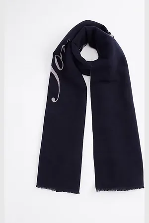 Tommy Hilfiger Chic sjaal met logo en gerafelde randen