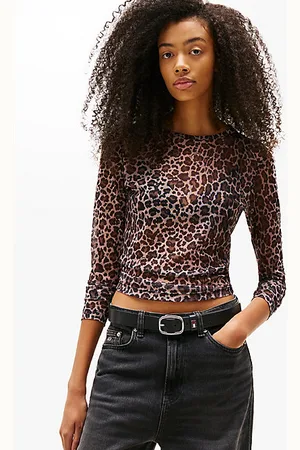 Tommy Hilfiger Mesh top met lange mouwen en print