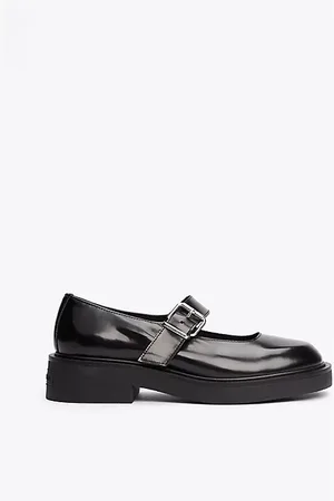 Tommy Hilfiger Leren Mary Jane-ballerina met blokhak
