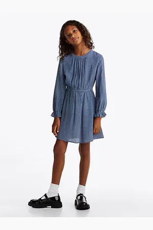 Tommy Hilfiger Jurk met geplooide taille en foulardprint