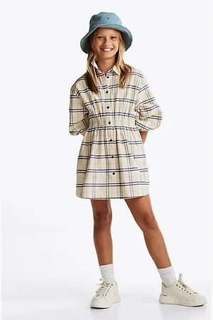 Tommy Hilfiger Corduroy overhemdjurk met ruit