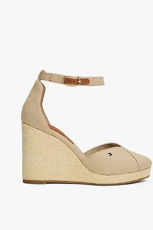 Tommy Hilfiger Espadrille met sleehak en enkelbandje