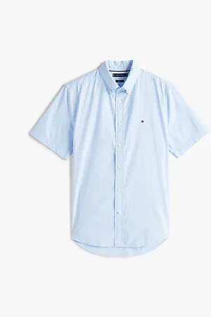 Tommy Hilfiger TH Flex regular fit overhemd met korte mouwen