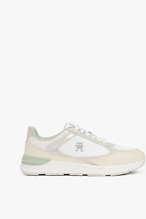 Tommy Hilfiger Leren sneaker met gemengde texturen
