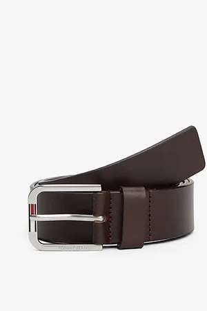 Tommy Hilfiger Leren riem met verlengde vlag