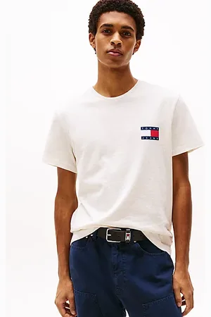 Tommy Hilfiger Slim fit T-shirt met Tommy-badge