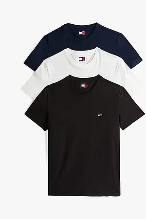 Tommy Hilfiger Set van 3 extra slim fit T-shirts met vlag