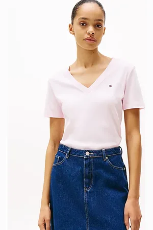 Tommy Hilfiger Slim fit T-shirt met V-hals