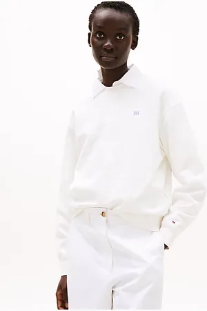 Tommy Hilfiger Sweatshirt met contrasterende Hilfiger-vlag