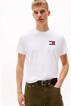 Tommy Hilfiger Slim fit T-shirt met Tommy-badge