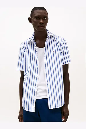 Tommy Hilfiger Regular fit poplin overhemd met korte mouwen