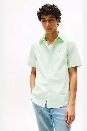Tommy Hilfiger TH Flex regular fit overhemd met korte mouwen