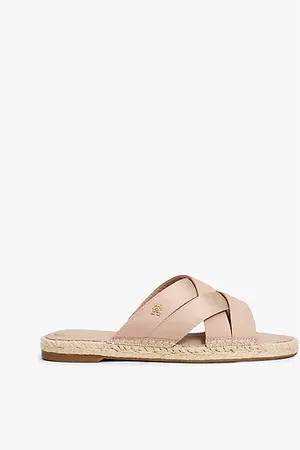 Tommy Hilfiger Satijnen muiltje met espadrillezool