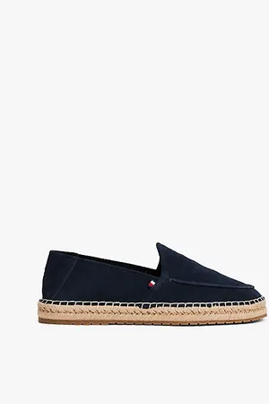 Tommy Hilfiger Suède loafer met touwzool