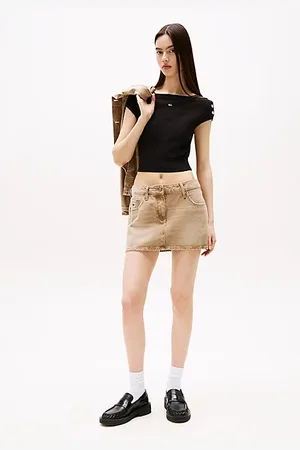 Tommy Hilfiger Denim minirok met contrasterend stiksel