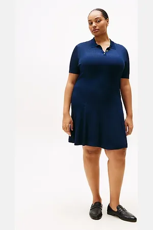 Tommy Hilfiger Curve geribde mini-polojurk