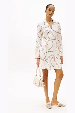 Tommy Hilfiger Mini wikkeljurk met all-over print